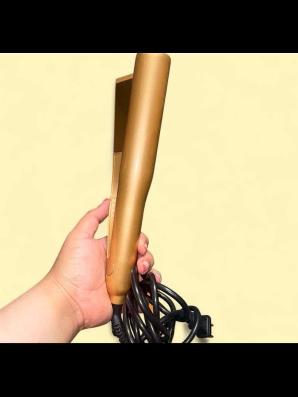 Sleek gold hair straightener and Curler Two in One and Isoplus thermal spray